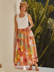 Albaray Pink Tropique Print Skirt - Image 1 of 4