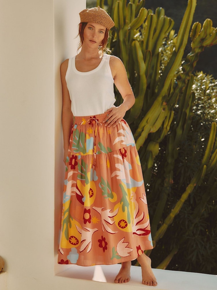 Albaray Pink Tropique Print Skirt - Image 1 of 4