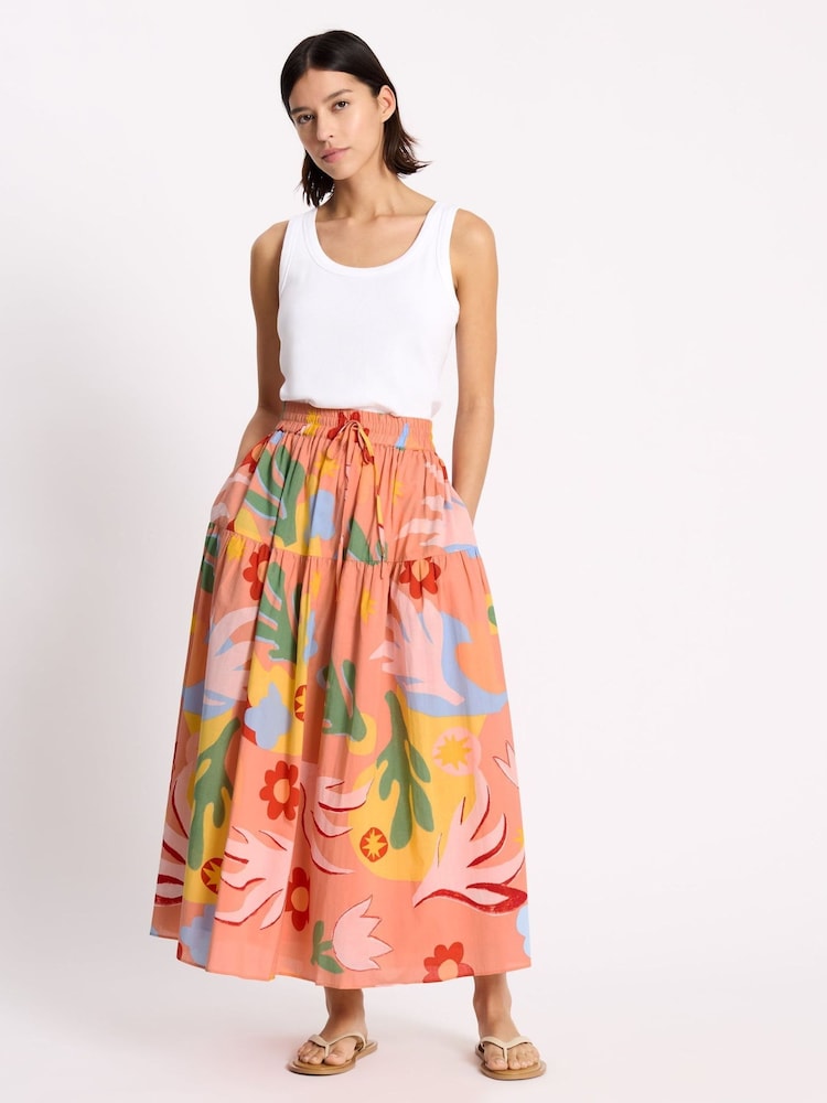 Albaray Pink Tropique Print Skirt - Image 2 of 4