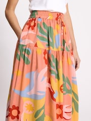 Albaray Pink Tropique Print Skirt - Image 3 of 4