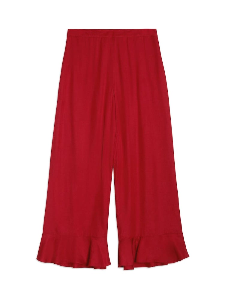 Albaray Red Ruffle Hem Trousers - Image 5 of 5