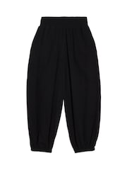 Albaray Black Cheesecloth Hareem Trousers - Image 5 of 5