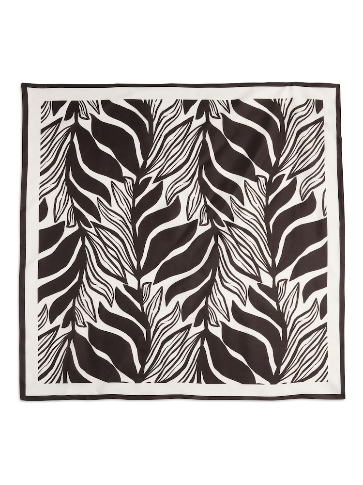 Albaray Brown Mono Print Scarf - Image 4 of 4