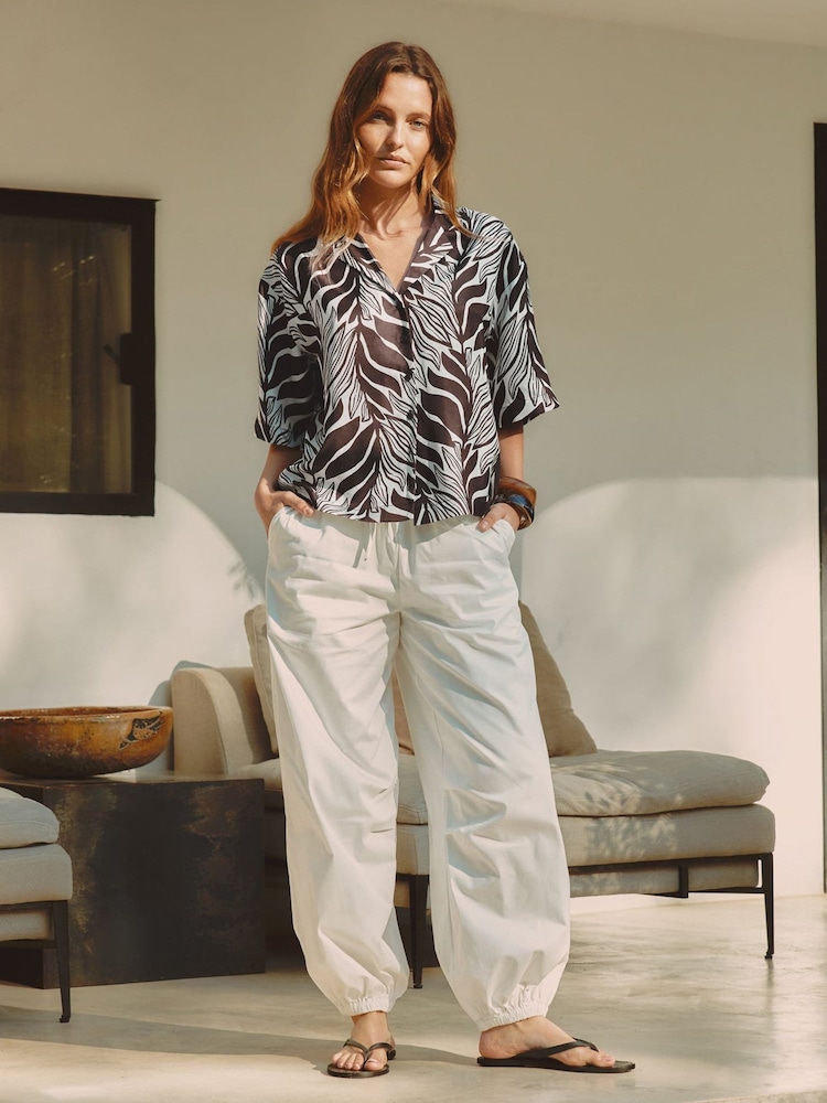 Albaray White Balloon Trousers - Image 1 of 5 Albaray White Balloon Trousers - Image 1 of 5