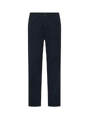 Casual Friday Blue Buchan Twill Tapered Leg Trousers - Image 4 of 8