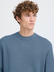 Casual Friday Blue Isaksson Crew Neck Long Sleeve Jumper - Image 4 of 8