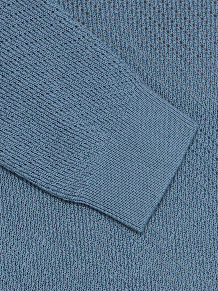 Casual Friday Blue Isaksson Crew Neck Long Sleeve Jumper - Image 8 of 8