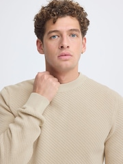 Casual Friday Natural Isaksson Crew Knit Jumper - Image 4 of 8