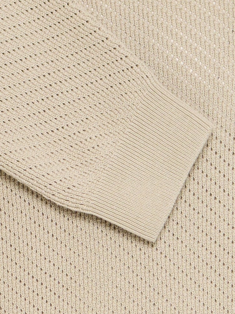 Casual Friday Natural Isaksson Crew Knit Jumper - Image 8 of 8 Casual Friday Natural Isaksson Crew Knit Jumper - Image 8 of 8