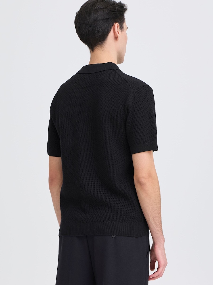 Casual Friday Blue CfIsaksson Short Sleeve Polo Knit Shirt - Image 2 of 8