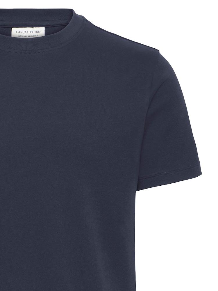 Casual Friday Blue Nilo Crew Neck Short Sleeve T-Shirt - Image 8 of 8
