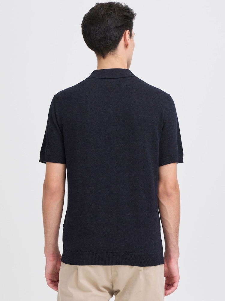 Casual Friday Blue Bells Short Sleeve Knit Polo Shirt - Image 2 of 8