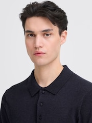 Casual Friday Blue Bells Short Sleeve Knit Polo Shirt - Image 4 of 8