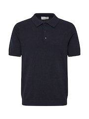Casual Friday Blue Bells Short Sleeve Knit Polo Shirt - Image 6 of 8