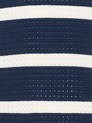 Casual Friday Blue Dahlin Open Collar Striped Polo Shirt - Image 8 of 8