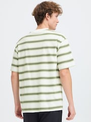 Casual Friday White Moberg Relaxed Striped T-Shirt - Image 2 of 8