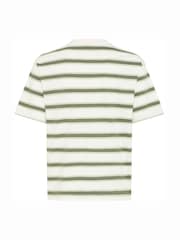 Casual Friday White Moberg Relaxed Striped T-Shirt - Image 7 of 8