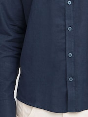 Casual Friday Blue CfAnton Long Sleeve Linen Blend Shirt - Image 4 of 8