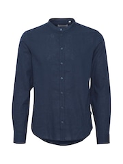 Casual Friday Blue CfAnton Long Sleeve Linen Blend Shirt - Image 6 of 8