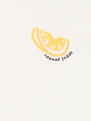 Casual Friday White Sundin Crew Neck Short Sleeve T-Shirt - Image 8 of 8