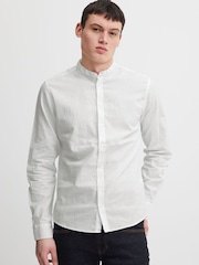 Casual Friday White CfAnton Long Sleeve Linen Blend Shirt - Image 1 of 8