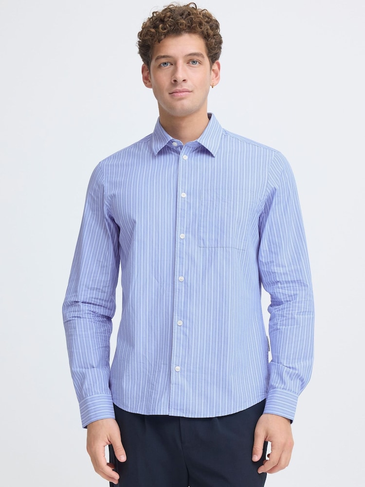 Casual Friday Blue Jansson Long Sleeve Striped Shirt - Image 1 of 8