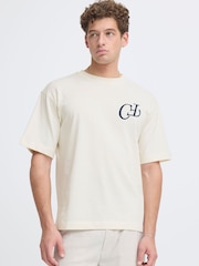 Casual Friday White Karlberg Relaxed Fit Logo T-Shirt - Image 1 of 8
