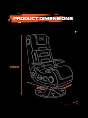 X Rocker Black Pro 4.1 Bluetooth Pedestal Chair - Image 4 of 6