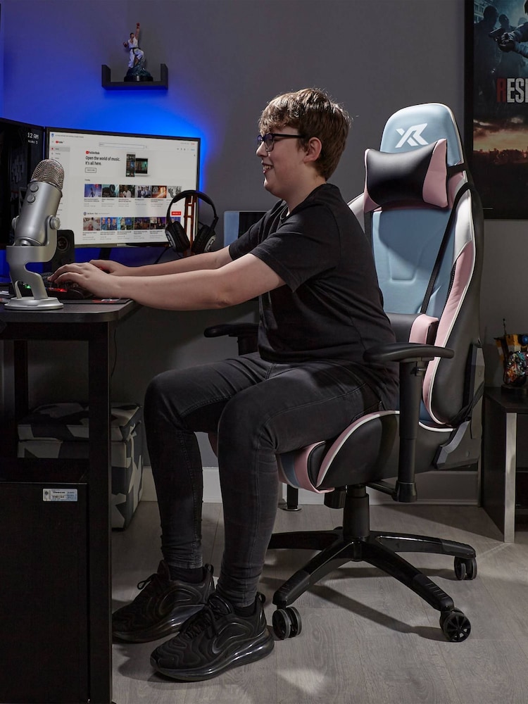 X Rocker Bubblegum Agility Sport Esport Gaming Chair - Image 6 of 6 X Rocker Bubblegum Agility Sport Esport Gaming Chair - Image 6 of 6