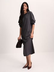 The Set 2 Pack Maxi Sweat Dress Grey Marl / Tan - Image 3 of 5