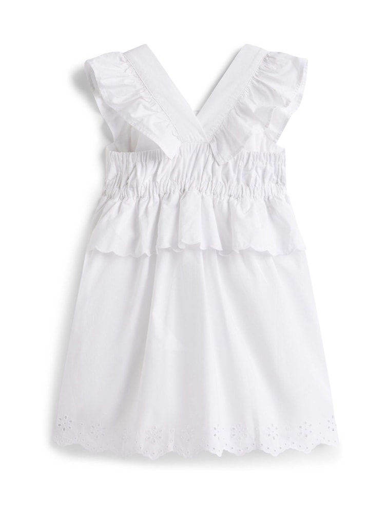 Tommy Hilfiger White Broderie Anglaise Tiered Gathered Dress - Image 6 of 6 Tommy Hilfiger White Broderie Anglaise Tiered Gathered Dress - Image 6 of 6