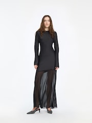 Rotate Black Slit Maxi Dress - Image 1 of 4