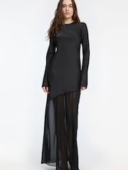 Rotate Black Slit Maxi Dress - Image 2 of 4