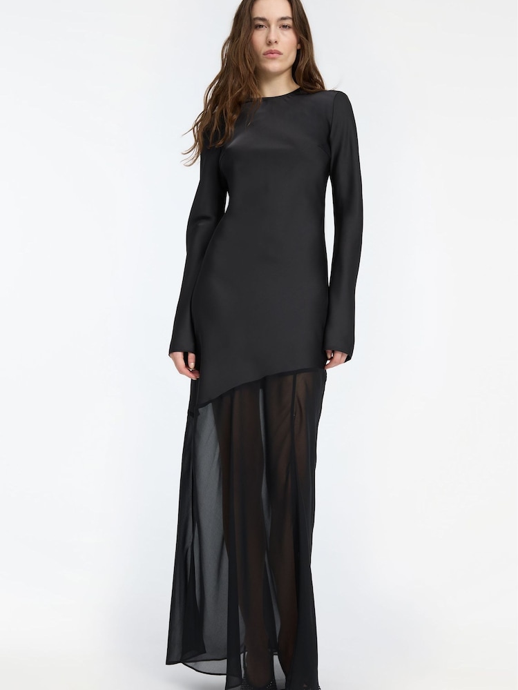 Rotate Black Slit Maxi Dress - Image 2 of 4