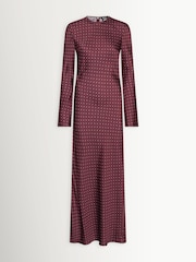 Rotate Red Dot Satin Maxi Dress - Image 3 of 5