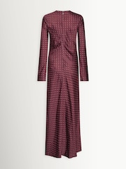 Rotate Red Dot Satin Maxi Dress - Image 4 of 5