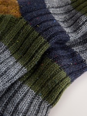 Yellow/Blue Striped Slipper Socks With Grippers 1 Pack - Image 3 of 3