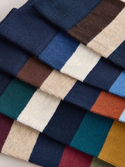 Blue/Red/Green Stripe Cushioned Sole Comfort Socks - Image 7 of 8