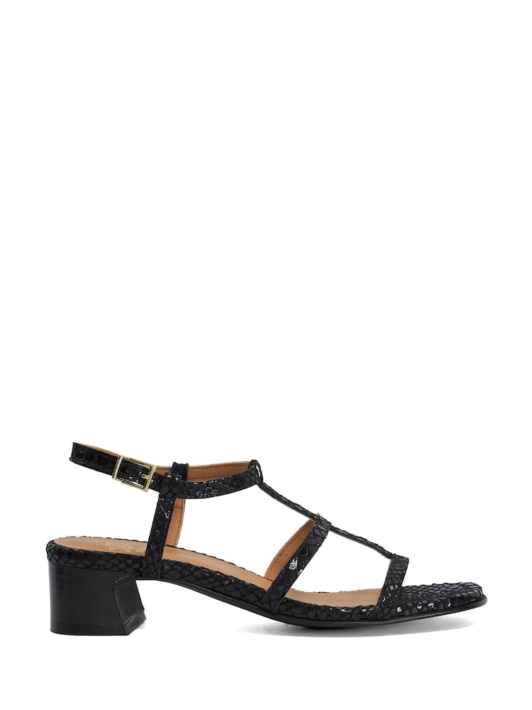Dune London Black Justly Block Heeled Sandals - Image 1 of 5