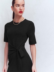 Черный - Платье миди с завязкой Boden Zinnia - Изображение 2 5