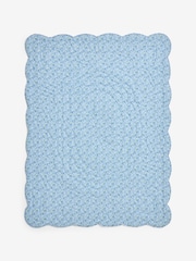 Cath Kidston Blue Ditsy Floral Scallop Quilted Bedspread - Image 5 of 5