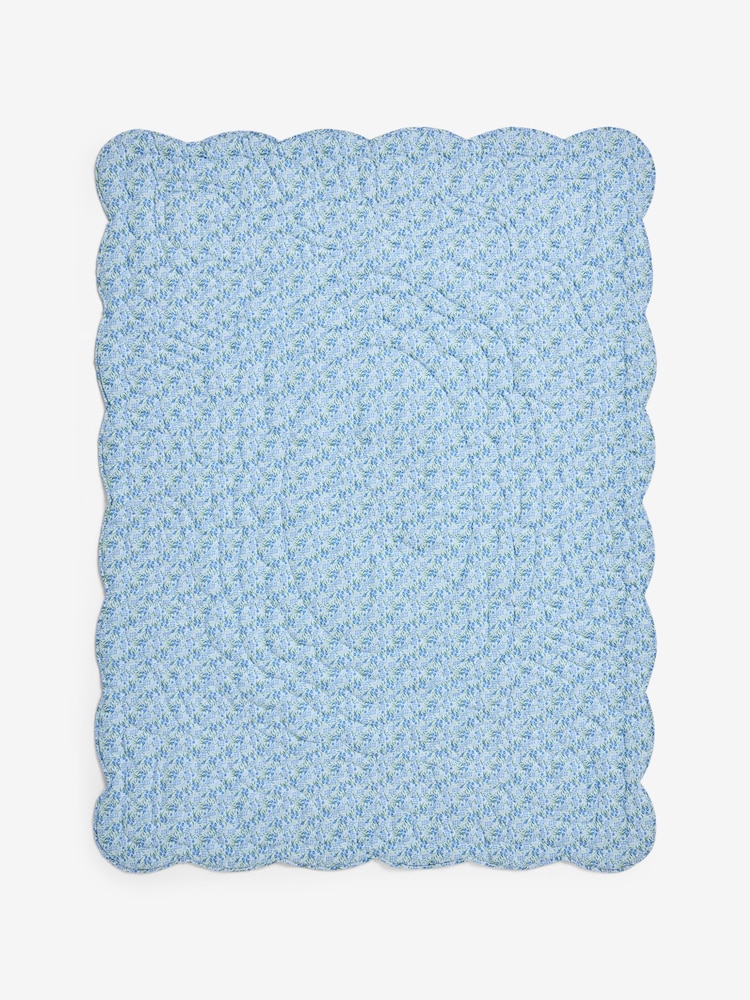Cath Kidston Blue Ditsy Floral Scallop Quilted Bedspread - Image 5 of 5 Cath Kidston Blue Ditsy Floral Scallop Quilted Bedspread - Image 5 of 5