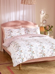 Cath Kidston Multi Flutter Floral Lace Trim 100% Cotton Duvet Cover and Pillowcase Set - Image 1 of 7