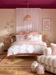 Cath Kidston Multi Flutter Floral Lace Trim 100% Cotton Duvet Cover and Pillowcase Set - Image 3 of 7