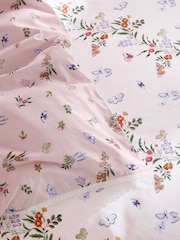 Cath Kidston Multi Flutter Floral Lace Trim 100% Cotton Duvet Cover and Pillowcase Set - Image 4 of 7