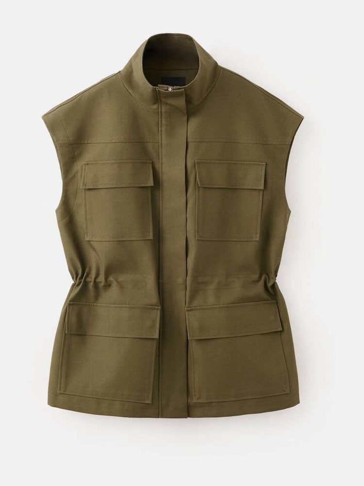 Mango Green Sleeveless Utility Vest - Image 5 of 5