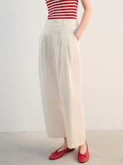 Mango Yellow Wide Leg Trousers - Image 1 of 5