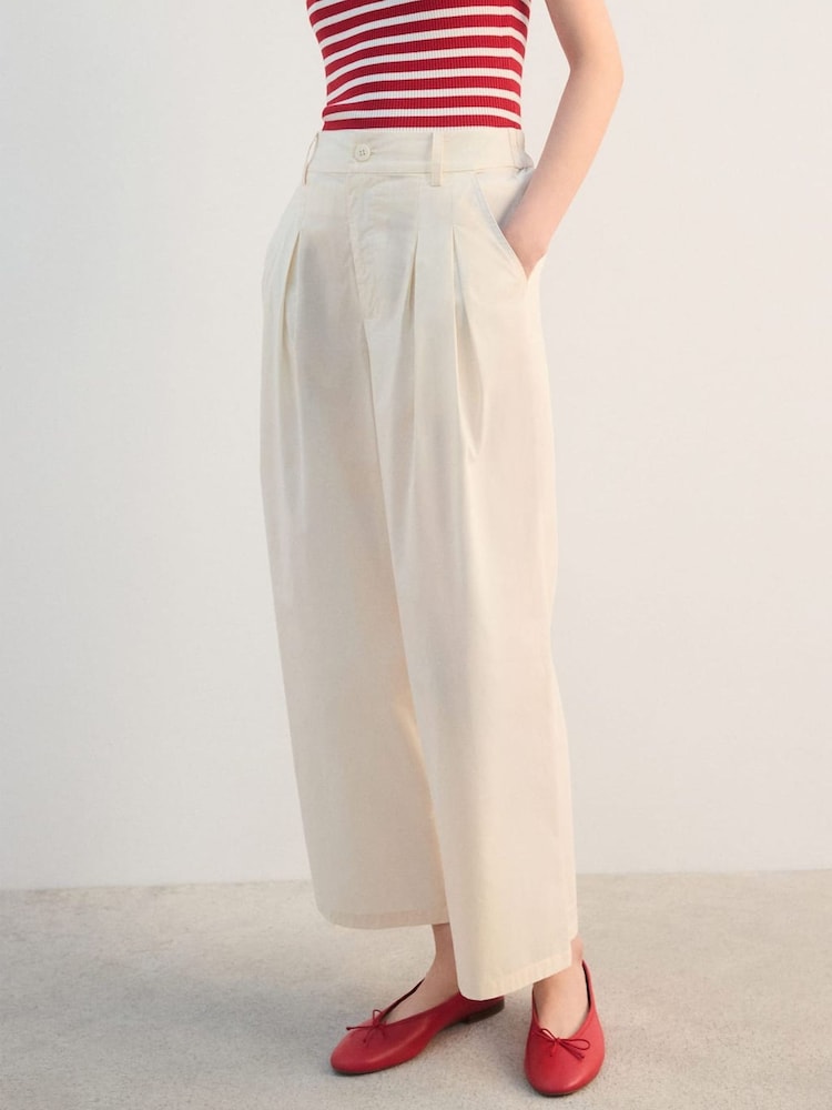 Mango Yellow Wide Leg Trousers - Image 1 of 5