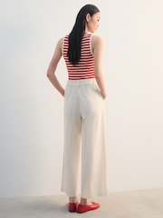 Mango Yellow Wide Leg Trousers - Image 3 of 5