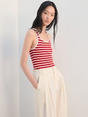 Mango Yellow Wide Leg Trousers - Image 4 of 5